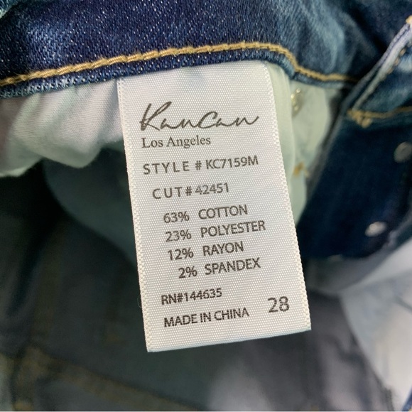 KanCan High Rise Button Fly Shorts Stone Medium Wash 28 - Picture 8 of 10